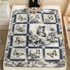 Butterfly Decoration Print Flannel Blanket, High Quality Comfortable for All Seasons, Home Decor, Warmth and Comfort, Perfect for Christmas Gifts23