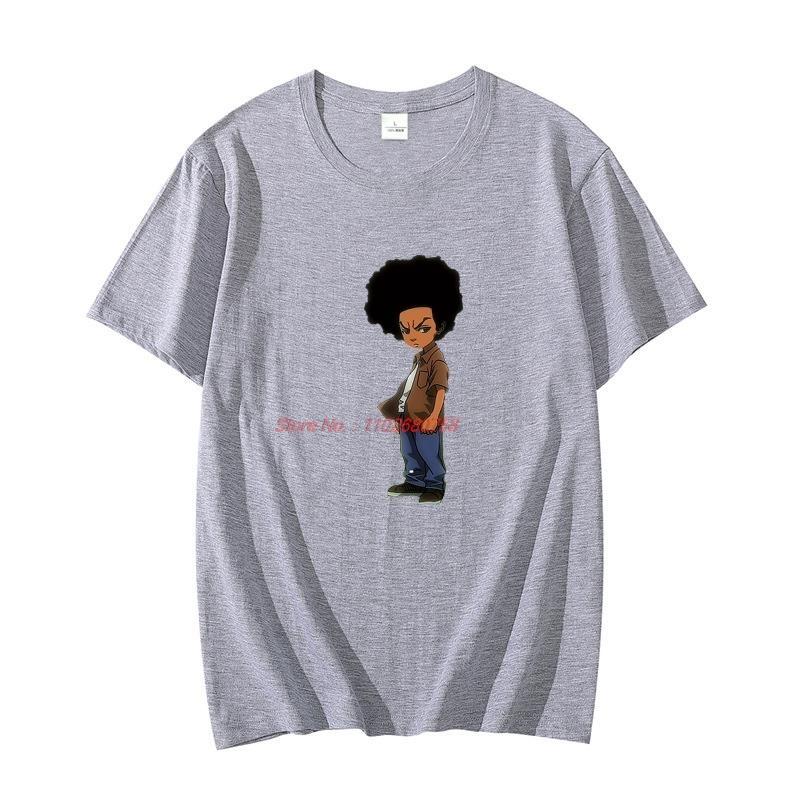 Summer Fashion T Shirt For Unisex Boondocks Rapper Huey Freeunisex Cotton Tshirt Harajuku Graphic T Shirts Streetwear Unisexs Clothing