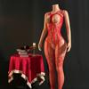 Women Sexy Seductive Mesh Lingerie Set With Black Stocking Intimate Wear