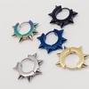 Direct Stainless Steel Tapered Ear Buckle Trend Hip Hop Six Spiked Earrings Piercing Personalized Ear Clips Earrings