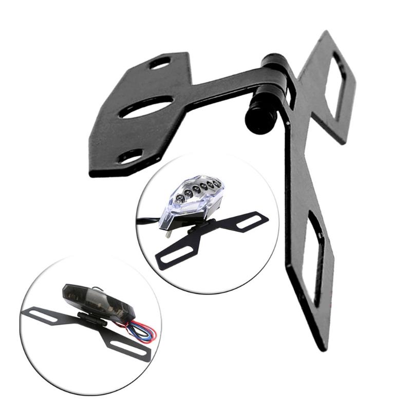 Durable Motorcycle License Plate Bracket Portable Frame Universal Motorbike Taillight Fixed Bracket