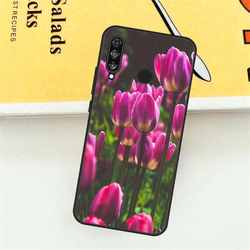 Spring Tulips Flower For Huawei Nova Y61 Y73 Y70 Y72 Y60 Y90 Y91 7i 8i 11i 12i 12s 9 10 SE P20 P30 P40 Lite Case
