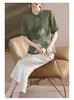 Mom's 2026 Chinese Style Chiffon Suit: Short-Sleeve Printed Top for Middle-Aged and Elderly Women