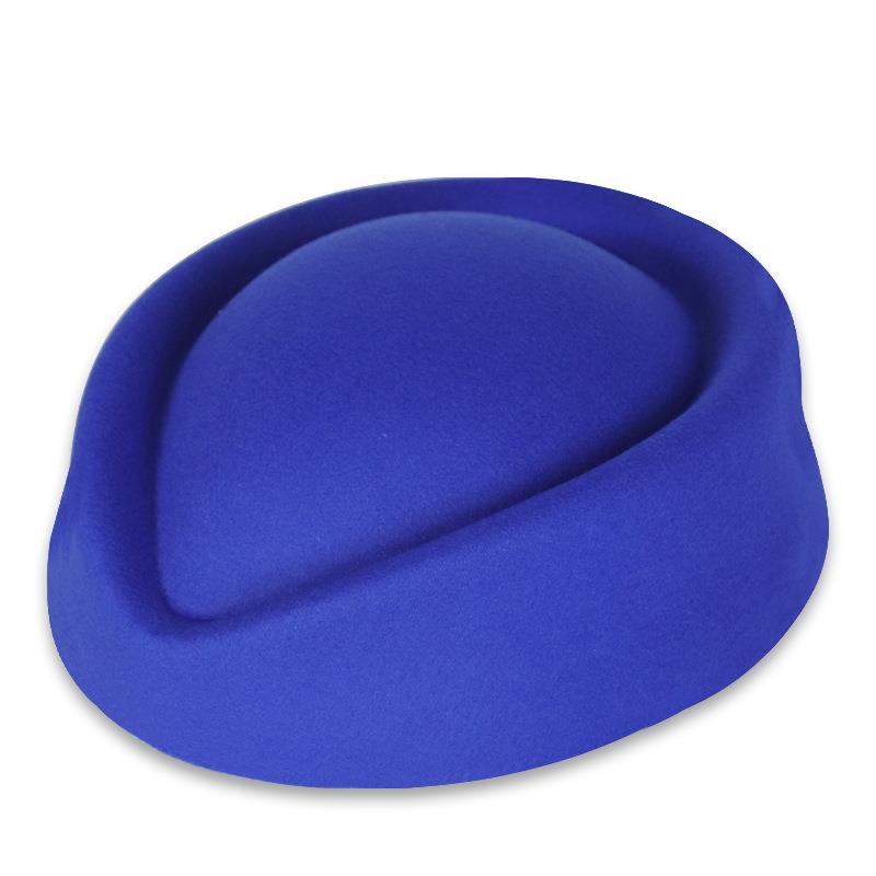 Boina Sombreros Auxiliar de Vuelo Azafata Sombrero de Aspecto Vintage Uniforme Azafata Sombrero Pillbox Sombrero de Gota
