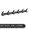 Modern Hanging Hooks For Wall Aluminium Black Towel Holder Bathroom Door Clothe Hanger Coat Rack Wall Mounted