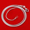 Hot 925 Sterling Silver 1mm Snake Necklace Chain 16-30inch High Quality For Woman Men Fashion Wedding Engagement Jewelry