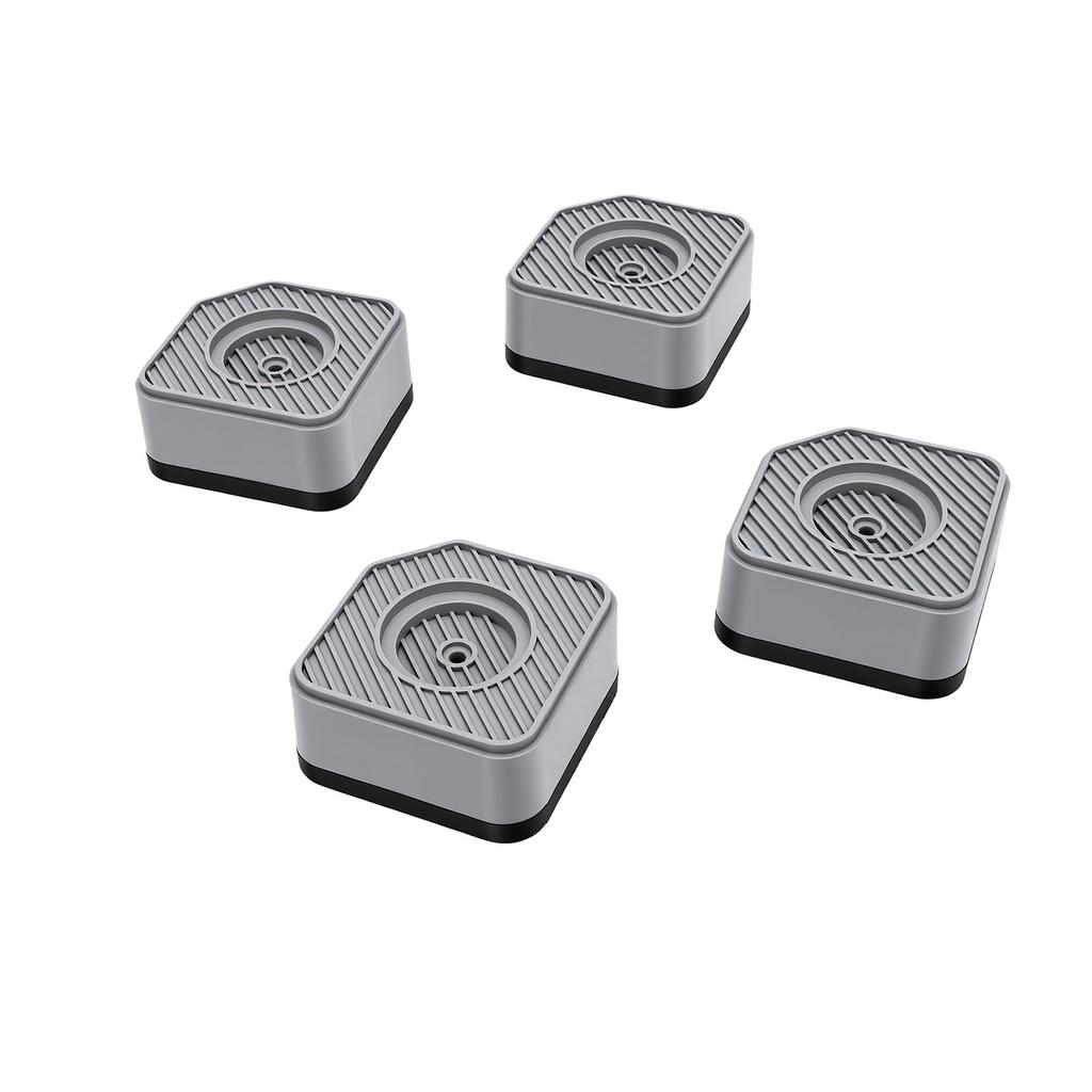 4pcs Anti Vibration Pads Water Proof Noise Reducing Anti Slip Support Feet for Washing Machine Dryer Furniture Grey