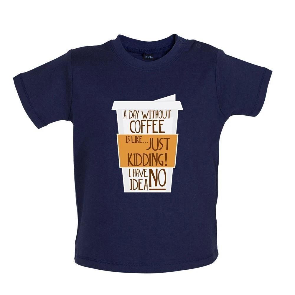 

A Day Without Coffee - Baby Kids Boys Girls Unisex T-Shirt / Babygrow - Latte Macchiato Americano 130