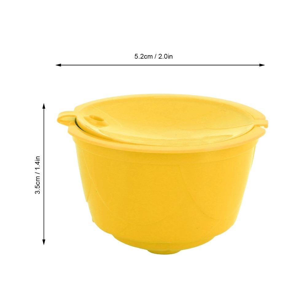 Yellow Color Reusable Coffee Filter Includes Spoon Includes Brush Coffee Making Accessory Reusable Design Coffee Capsule Kit