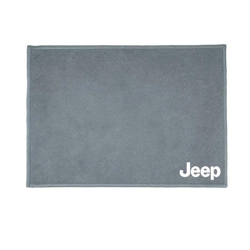 

For Jeep Microfiber Towel Car Cleaning Care Accessories For Jeep Wrangler Compass Renegade Grand Cherokee Patriot Rubicon Lib серый