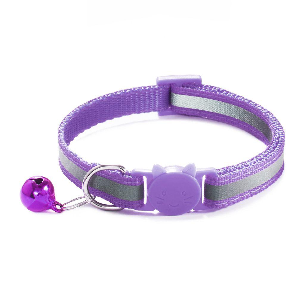 with Bells Adjustable Size Cat Head Pattern Kitten Decor Cat Neck Strap Pet Accessories Cat Collar