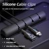 Kuulaa Cable Organizer Silicone USB Cable Winder Desktop Tidy Management Clips Cable Holder for Mouse Headphone Wire