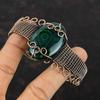 Malachite Cuff Bracelet Copper Wire Wrapped Adjustable Bangle Handmade Jewelry Gemstone Cuff Bracelet Copper Wire Wrap Jewelry Gift For Her