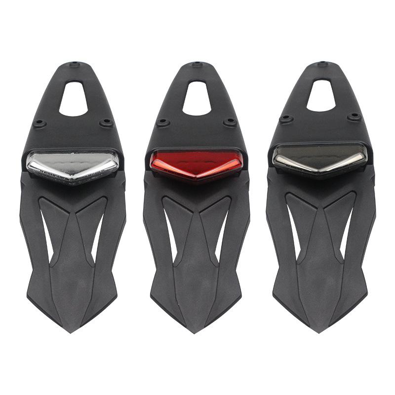 מגני בוץ אחוריים לאופנוע משופץ, רכבי שטח הרריים עם פנסי זנב LED, מגני מים, פנסי לוחית רישוי, פנסי אזהרה