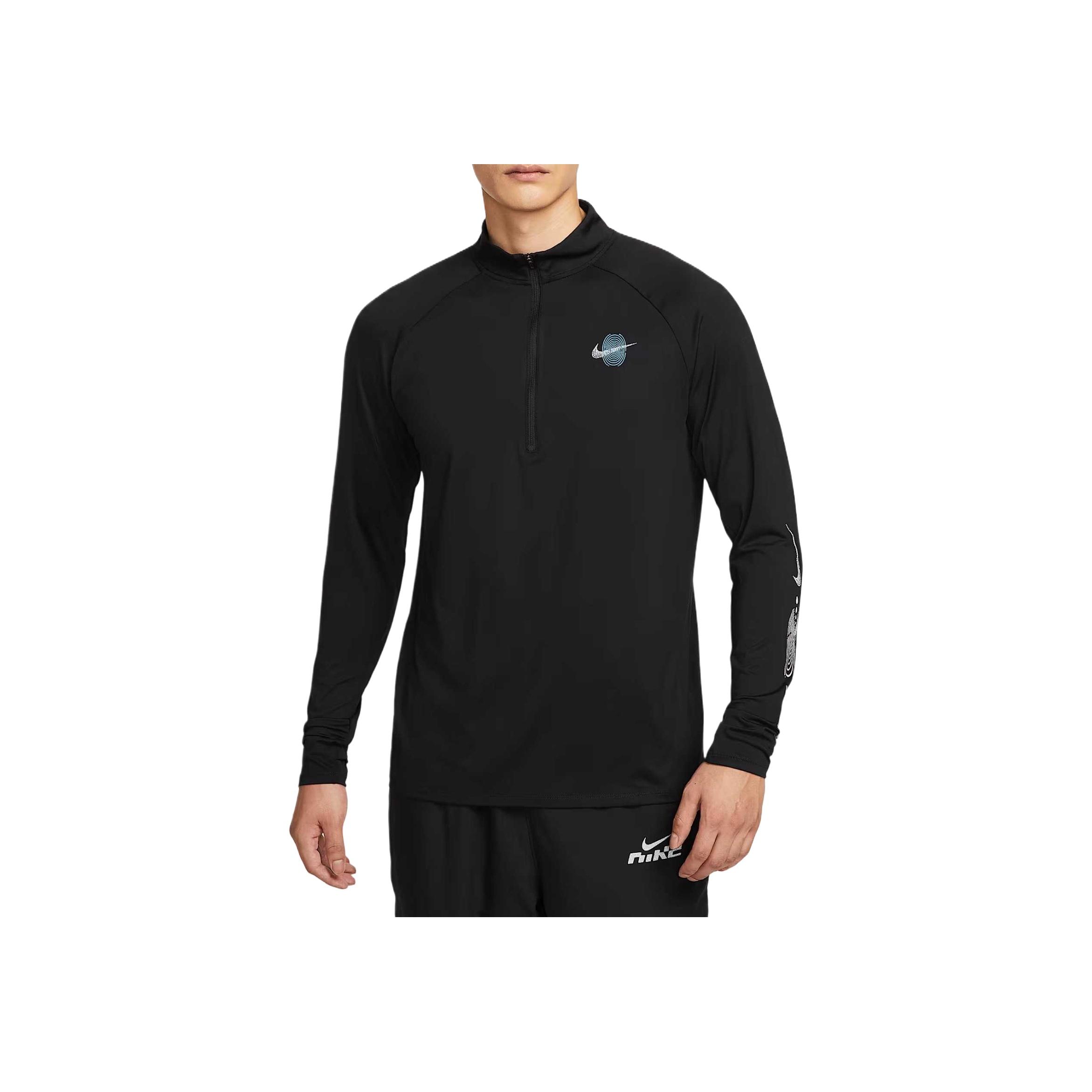

Мужская футболка для бега Nike Dri-Fit Stride, однотонная, быстросохнущая, дышащая, с длинным рукавом, Топы IM7429-010 M