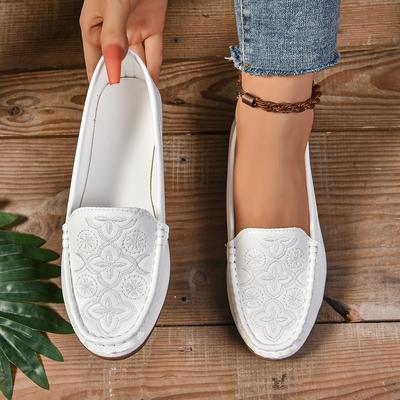 Fashion Women Flat Shoes 2024 Spring New Casual Single Shoes Large Size Round Head Loafers Flat Bottom Soft Sole Shoes Zapatos De Mujer