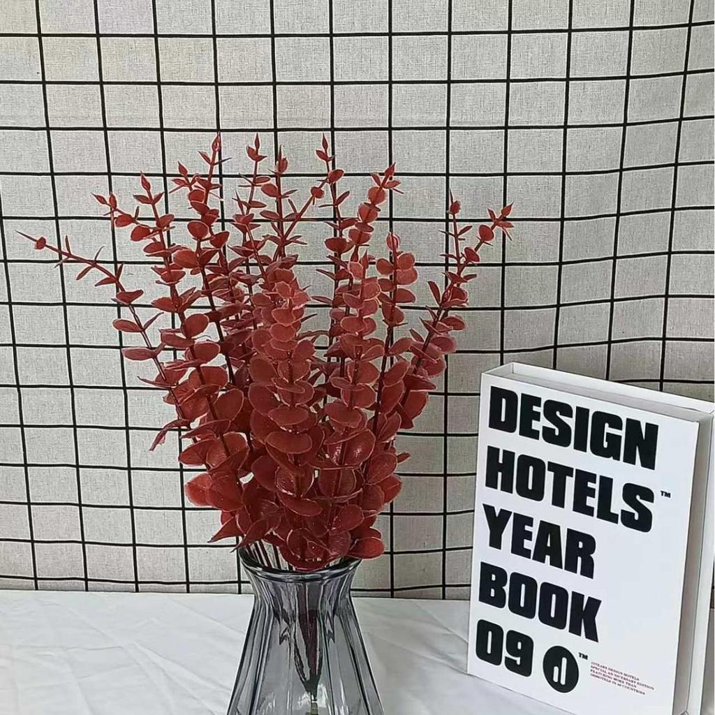 Cross-border Simulation Golden Eucalyptus Artificial Leaves and Flowers for Christmas Decoration