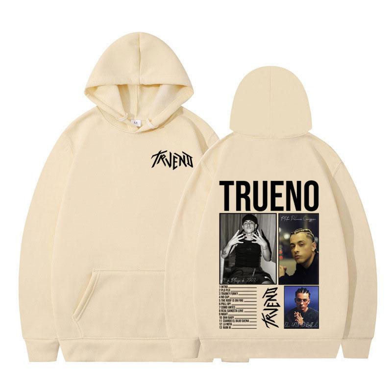 Rapper Trueno Album Tour Merch Hoodie Men's Women Harajuku Long-sleeved Hip-hop Autumn Winter Loose Casual Oversized Pullover