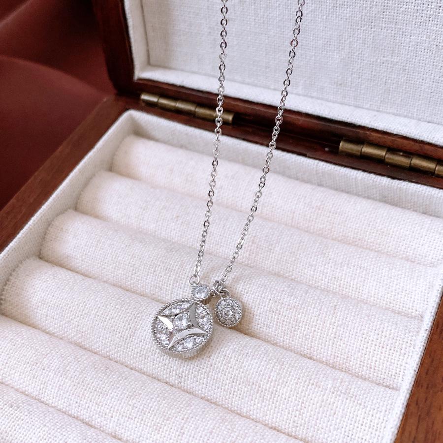 

24K Bright Gold Full Diamond Copper Coin Bracelet Necklace Earrings Attract Wealth Old Money Wind Coin Jewelry Women