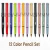 Erasable Posture Correcting Eternal Pencil - 12 Colors, No Sharpening Needed, Durable Lead, Perfect for Kids' Drawing.