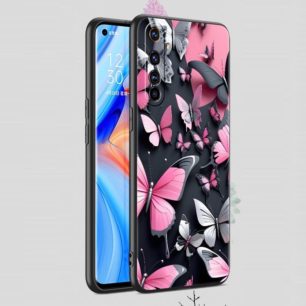 Butterfly Design Soft TPU For Realme 13 12 11 10 9 Pro Plus GT3 GT2 C21 C25 C35 C53 C55 C67 Pro 5G Phone Case Cover Fundas Capas