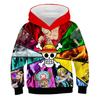 Autumn New One Piece Printed Children Pullover Anime Hot-blooded Cartoon Adventure Versatile Hooded Sweatshirt For Men and Women