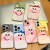 Cute square face expression applies to iPhone16/17promax mobile phone case Apple 15 skin matte 13/14 set