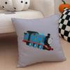 Thomas The Train Square Pillow Case Anti-Dustmite Pillowcase Invisible Zipper Silky Short Plush Sofa Cushion Cover