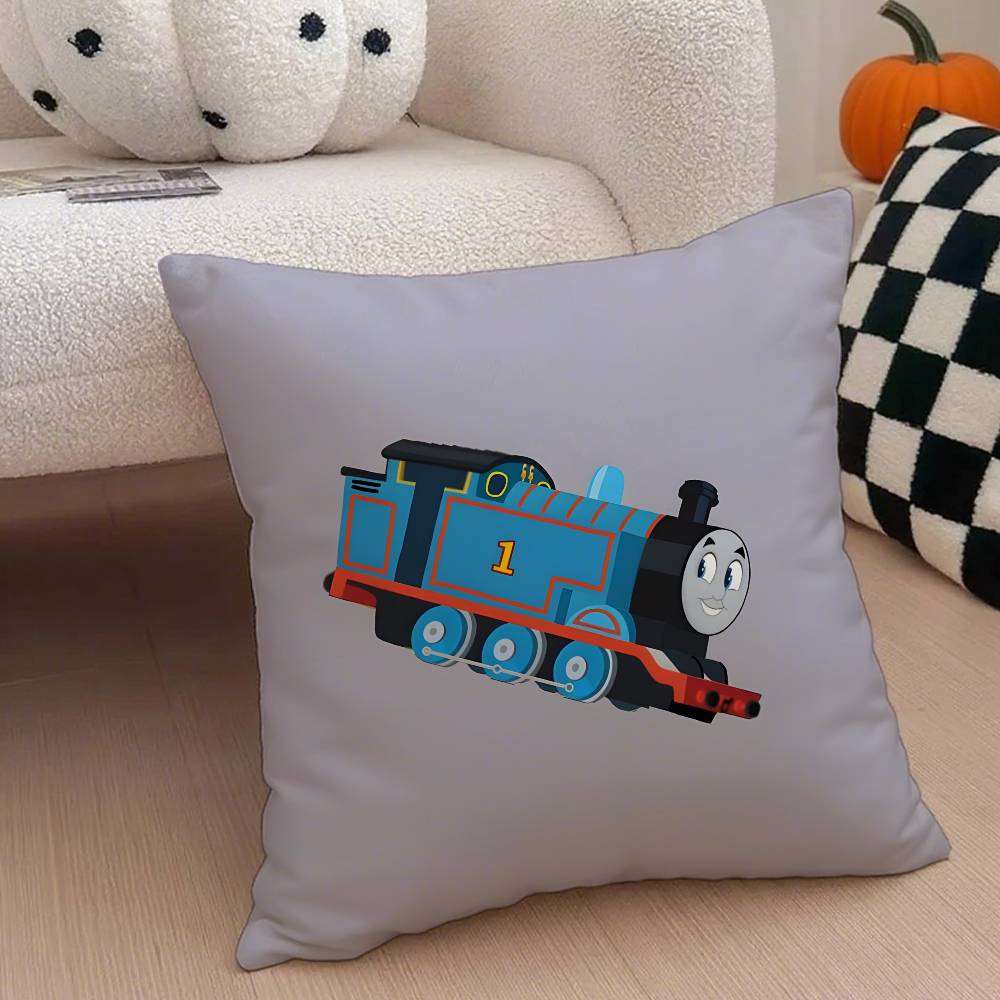 

Томас Паровозик Квадратная наволочка Наволочка против пылевых клещей Невидимая молния Шелковистый короткий плюш Чехол на подушку для дивана 12x12Inch