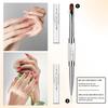 1Pcs Dual Ended Hard Gel Nail Brushes for Builder Gel&Polygel,Salon-Grade Nail Art Design Tools,Nail Brush Professional Nail Art(Rhinestone Handle)