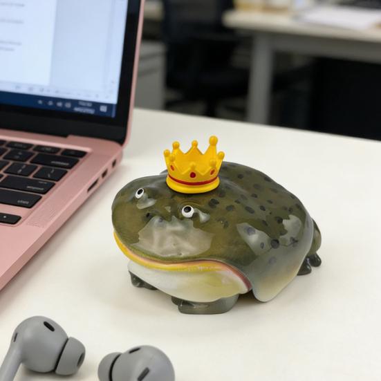 Custodia Auricolari Rana con Corona Brutta per AirPods 1/2/3/4/Pro 1/2/3 Custodia di Ricarica per Auricolari Wireless Compatibile Bluetooth Guscio Protettivo Trasparente per Cuffie