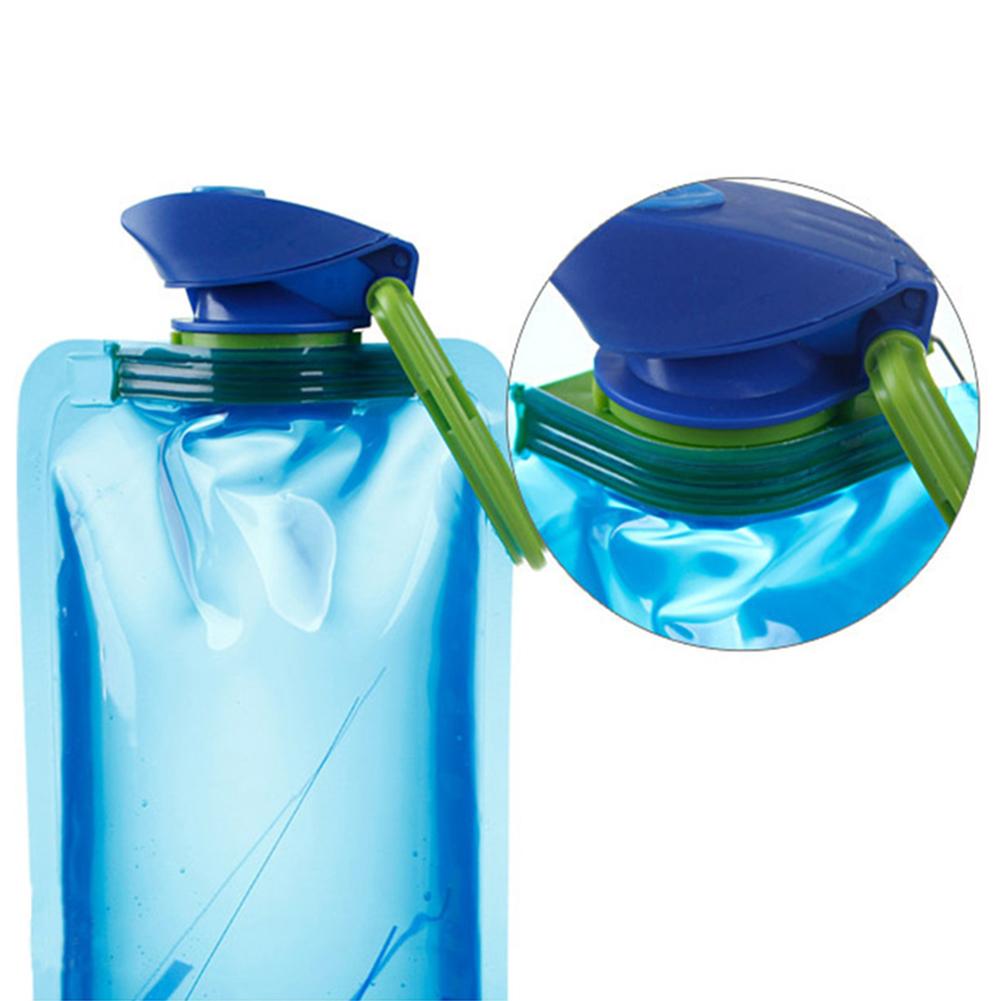 700ml Portable Folding Water Bag Waterproof Outdoor Sports Fitness Cycling Water Container Water Bottle Kettle