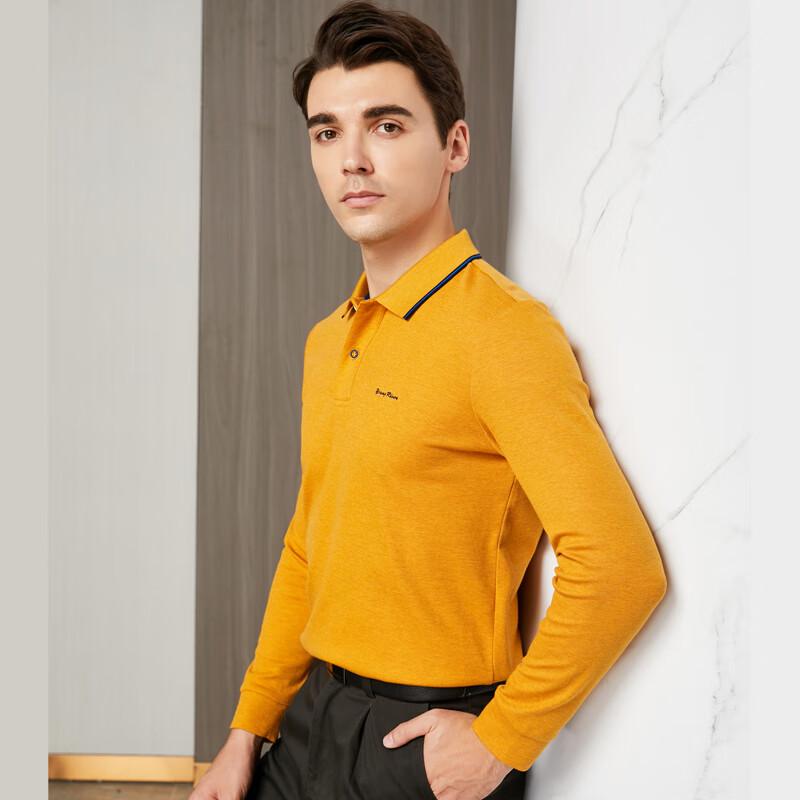 Young River Men s Business Casual Long Sleeve Polo Shirt L