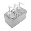 Sauce Dispenser Plastic and Stainless Steel Condiment Pump Station Sauce Dispenser For Kitchen Home