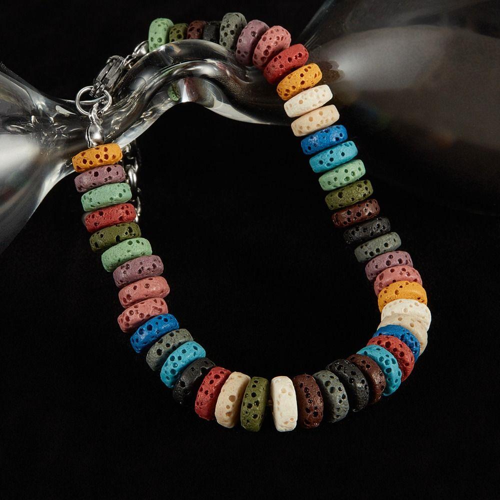 Jewelry Colored Hand Chain Fashion Volcano Stone Bracelet Forever Bracelet Birthday Gift