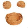 3 Stück Gewebter Obstkorb, Brotservier-Dekorativer Ausstellungs-Aufbewahrungskorb