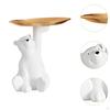 Bear Figurine Animal Sculpture Candy Bowl Desktop Ornament for Entrance Living Room