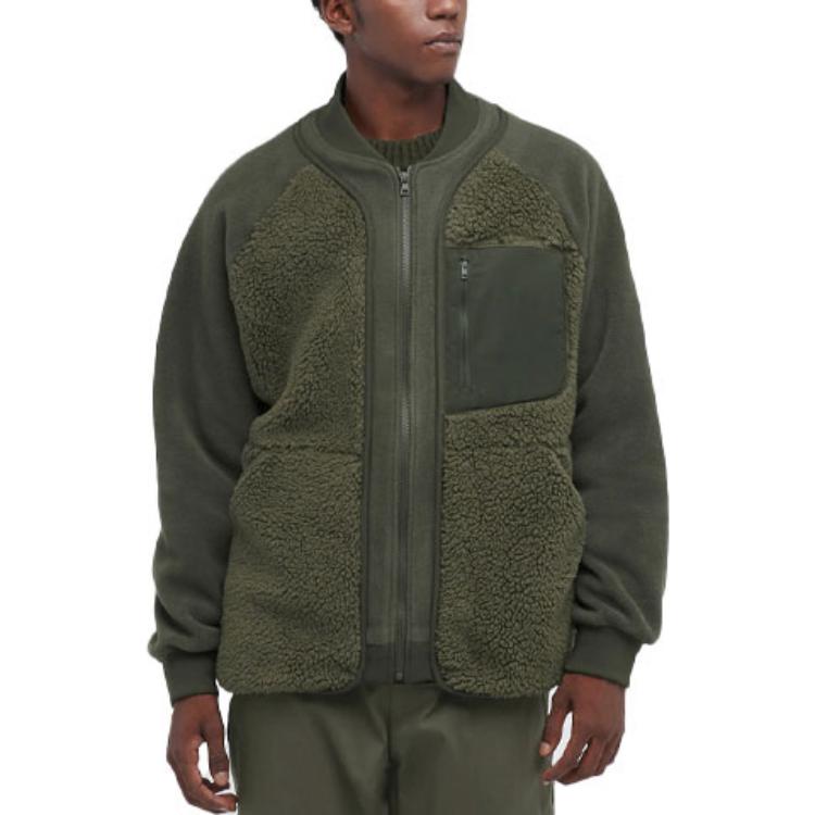Uniqlo X White Mountaineering Fleece Loose Casual Long Sleeve Jacket Unisex Jacket Dark-Olive 442882-57