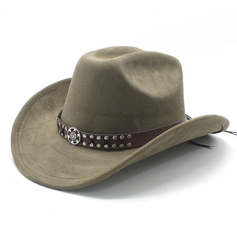 Suede Men'S And Women'S Woolen Denim Jazz Felt Hat Ethnic Style Decorative Curled Top Hat Tibetan Sunshade Sun Protection Hat