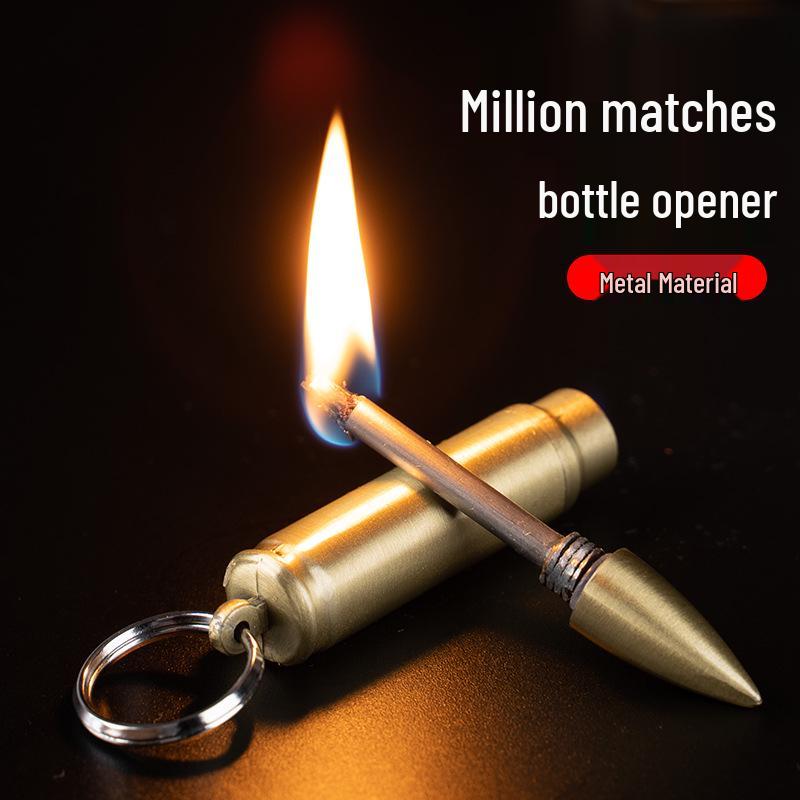 Compact Metal Kerosene Lighter with Portable Bottle Opener, Slide Ignition, and Unique Design