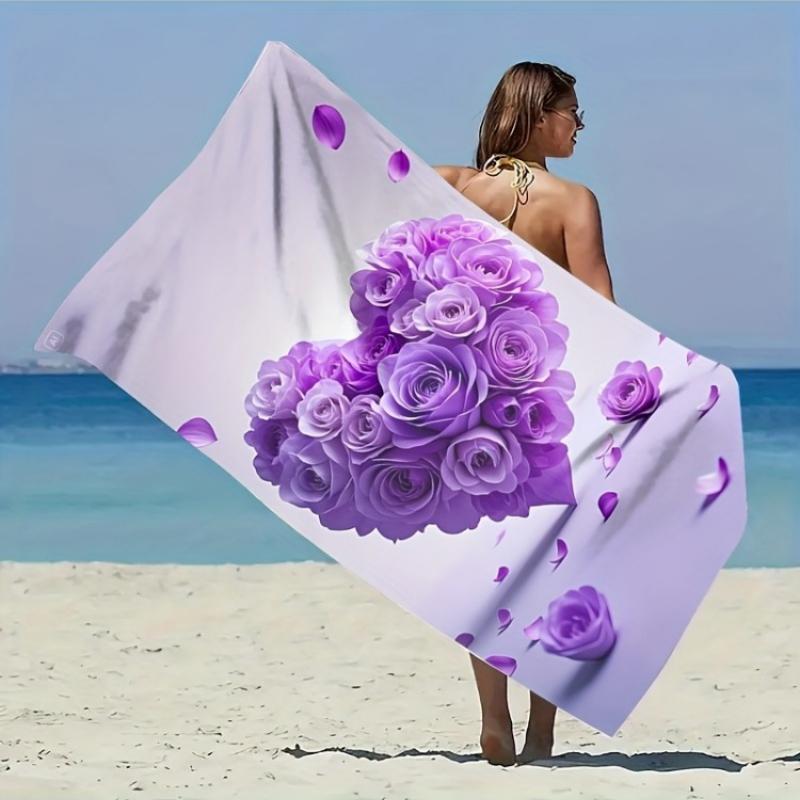 

1pc Vintage Floral Pattern Beach Towel,Suitable for Outdoor Beaches,Bathroom Accessories,Camping Travel Multipurpose Beach Towel W30*H60(CM)