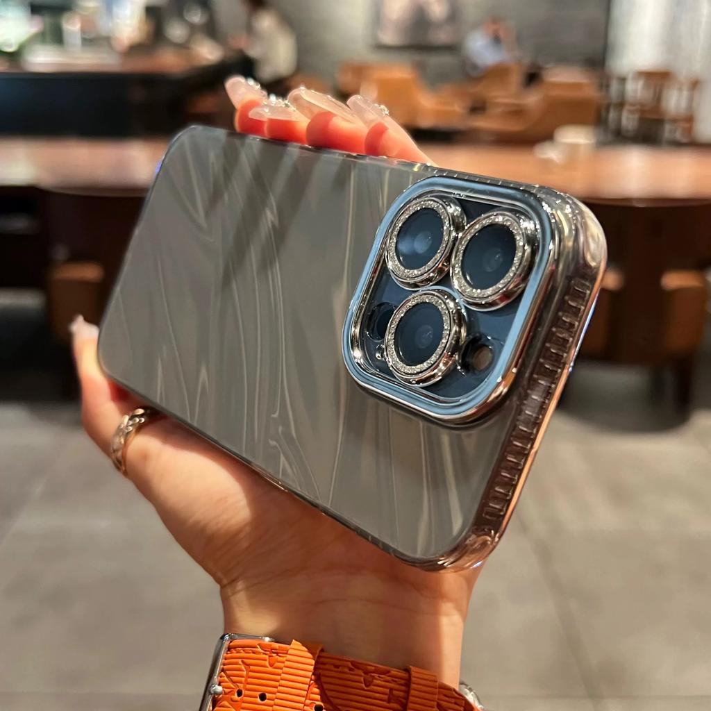 Luxury Electroplated Glitter Phone Case For iPhone 11 12 13 14 15 Pro Max Plus Bumper Shockproof Cases Cover