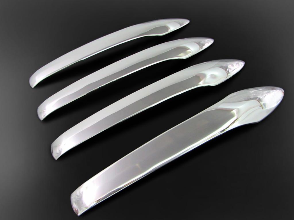 BRIGHTZ Camry AXVH70 AXVH75 Ultra Mirror Finish Stainless Steel Door Handle AXVH H70 70 H75 75 Covers, 4-Piece Half-Type [PRIUS50-NOBU-HS-A4B0C0]