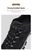 Men's Genuine Leather Lightweight Hiking & Walking Shoes, Low-Top Casual Outdoor Footwear