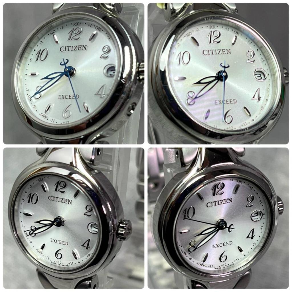 Citizen EXCEED Solar and Watch ES9470-50A Radio-Controlled Watch, Mother-of-Pearl Titanium, Ladies'
