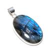 Labradorite Gemstone Handmade 925 Sterling Silver Jewelry Pendant 2.17" SU-9960