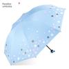 Paradise Umbrella Sun Protection UV Protection Umbrella Female Sun Umbrella Goddess Black Glue Fresh Dual-Use Sun Umbrella Foldable