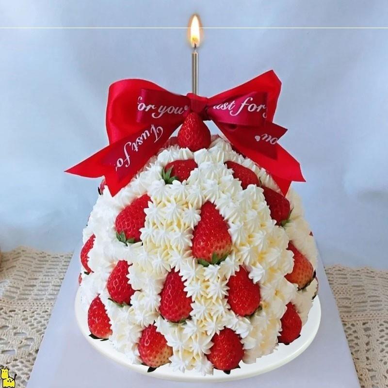 Simulation Fruit Cake 6/8 Inch Fake Cake Model Food Dessert Props Sweet Table Window Girl Boy Birthday Ornament Party Home Decor