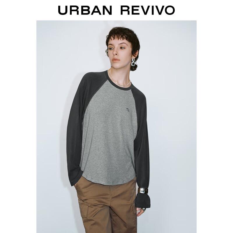 UR Women s Casual Color-block Raglan Long Sleeve T-Shirt S