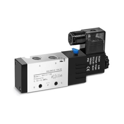 4V310-10 24V Pneumatic Electric Solenoid Valves 5 Way 2 Position Control Air Solenoid Valves Easy To Installation